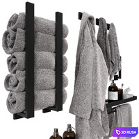 Decorative bathroom set 4 3D Model Vray, Corona