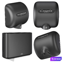 Accessories for public toilets black set 152 part 3 3D Model Vray, Corona