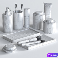 Bathroom accessories BERTOCCI Carrarino 3D Model Corona