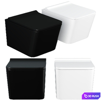 Toilet bowl CeramaLux 5171MB hanging Black matt with seat Microlift 3D Model Corona
