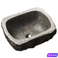 Stone sink 3D Model Vray, Corona