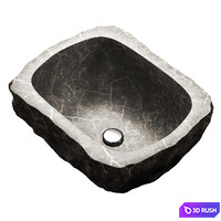 Stone sink 3D Model Vray, Corona