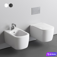 Nic Semplice wall hung WC 3D Model Vray, Corona