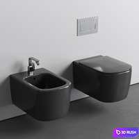 Nic Semplice wall hung WC 3D Model Vray, Corona