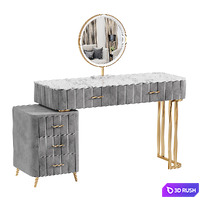 Meja Rias Nordic Vanity Mirror Table 3D Model Corona