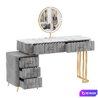 Meja Rias Nordic Vanity Mirror Table 3D Model Corona