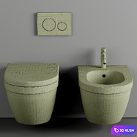 Wall hung toilet bowl VitrA S50 7740B003-0075 rimless 3D Model Corona
