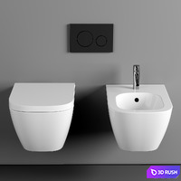 Wall hung toilet Geberit Renova Plan 3D Model Corona