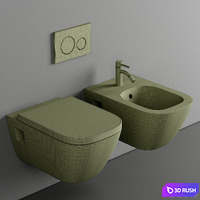 Wall hung toilet Geberit Renova Plan 3D Model Corona