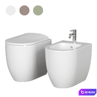 Floor Standing Toilet and bidet Artceram MONET 3D Model Corona