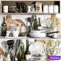Kitchen Accessories 20 3D Model Vray, Corona