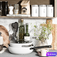 Kitchen Accessories 20 3D Model Vray, Corona