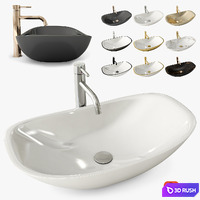Washbasin Royal 3D Model Vray, Corona