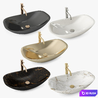 Washbasin Royal 3D Model Vray, Corona