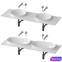 Salini Marea washbasin 2 3D Model Vray, Corona