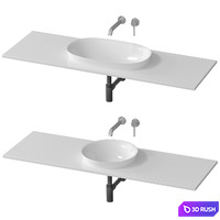 Salini Marea washbasin 2 3D Model Vray, Corona