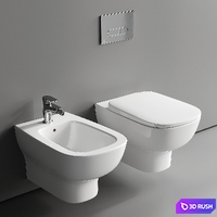 Ideal Standard Esedra Wall-Hung WC 3D Model Vray, Corona