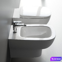 Ideal Standard Esedra Wall-Hung WC 3D Model Vray, Corona