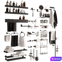 Bathroom accessories Wasserkraft 3D Model Vray, Corona