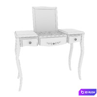 Boudoir table with folding mirror 3D Model Corona
