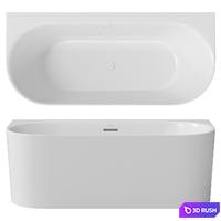 2 Bathtubs Villeroy &amp; Boch Loop &amp; Friends oval 3D Model Vray, Corona