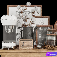 Accessories smeg 06 3D Model Vray, Corona