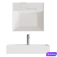 Sink STWORKI Dublin 55 cm for washing machine 3D Model Vray, Corona