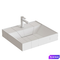 Sink STWORKI Dublin 55 cm for washing machine 3D Model Vray, Corona