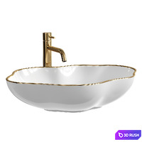 REA Pearl Opzetwastafel Waskom 3D Model Corona