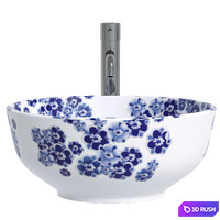 Washbasin Rea Fiori REA-U6520 3D Model Vray, Corona