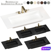 INBANI H tops washbasins set 3D Model Vray, Corona