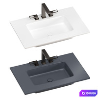 INBANI H tops washbasins set 3D Model Vray, Corona