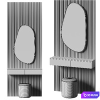 Dressing table 3D Model Vray, Corona
