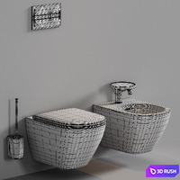 Laufen Lua wc 3D Model Vray, Corona