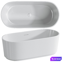 Acrylic bathtub ABBER AB9436 3D Model Vray, Corona