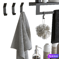 Bathroom accessories from LZ-M #2 3D Model Vray, Corona