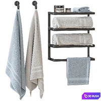 Towels set 2 3D Model Vray, Corona