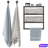 Towels set 2 3D Model Vray, Corona