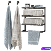 Towels set 2 3D Model Vray, Corona