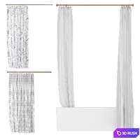 Bathroom curtains 3D Model Corona