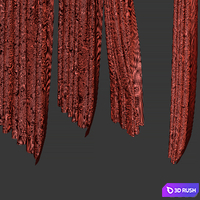 Bathroom curtains 3D Model Corona