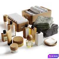 Decorative set for bathroom_02 3D Model Vray, Corona