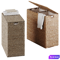 Wicker laundry baskets 3 3D Model Corona