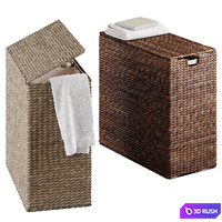 Wicker laundry baskets 3 3D Model Corona