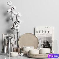 Kitchen accesories 3D Model Vray, Corona