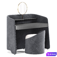 Chloe Vanity dressing table 3D Model Corona