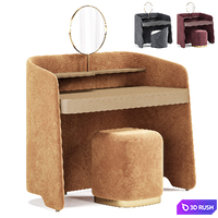 Chloe Vanity dressing table 3D Model Corona