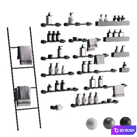 Bathroom Accessories by Tezza 1 3D Model Vray, Corona