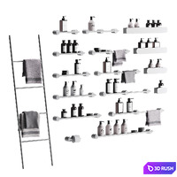 Bathroom Accessories by Tezza 1 3D Model Vray, Corona