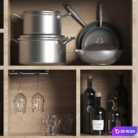 Kitchen accessories 29 3D Model Vray, Corona